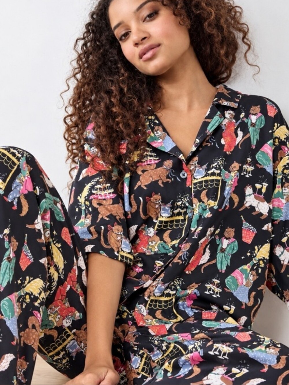 Rare printfresh nwot 2 pc set swanky cats 3x